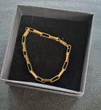 Pulseira Elos Retangulares Linha dourada