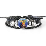 PULSEIRA DE COURO AJUSTÁVEL - JESUS CRISTO -