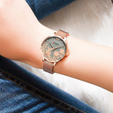 Relógio feminino Curren - pulseira de aço inoxidável