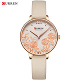 Relógio feminino Curren - pulseira de aço inoxidável