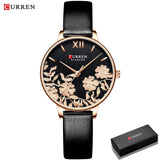 Relógio feminino Curren - pulseira de aço inoxidável