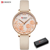 Relógio feminino Curren - pulseira de aço inoxidável