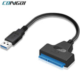 CABO ADAPTADOR USB + CONECTOR COM 2,5 POLEGADAS E DISCO RÍGIDO