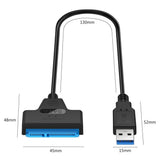 CABO ADAPTADOR USB + CONECTOR COM 2,5 POLEGADAS E DISCO RÍGIDO