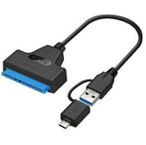 CABO ADAPTADOR USB + CONECTOR COM 2,5 POLEGADAS E DISCO RÍGIDO